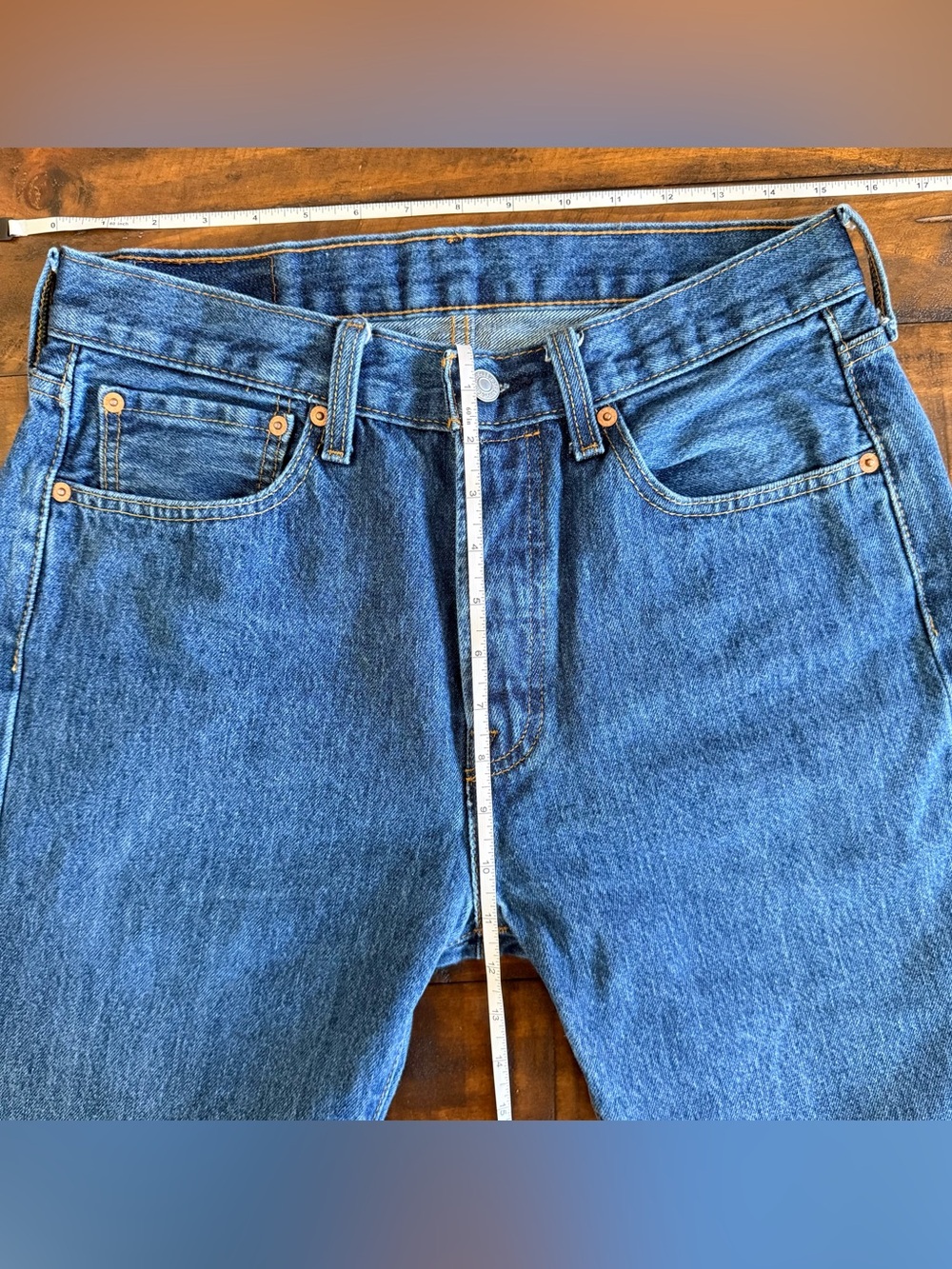 Levi’s 501 Straight Leg Button Fly Jeans, Men’s Size 31x30 - Picture 9 of 10